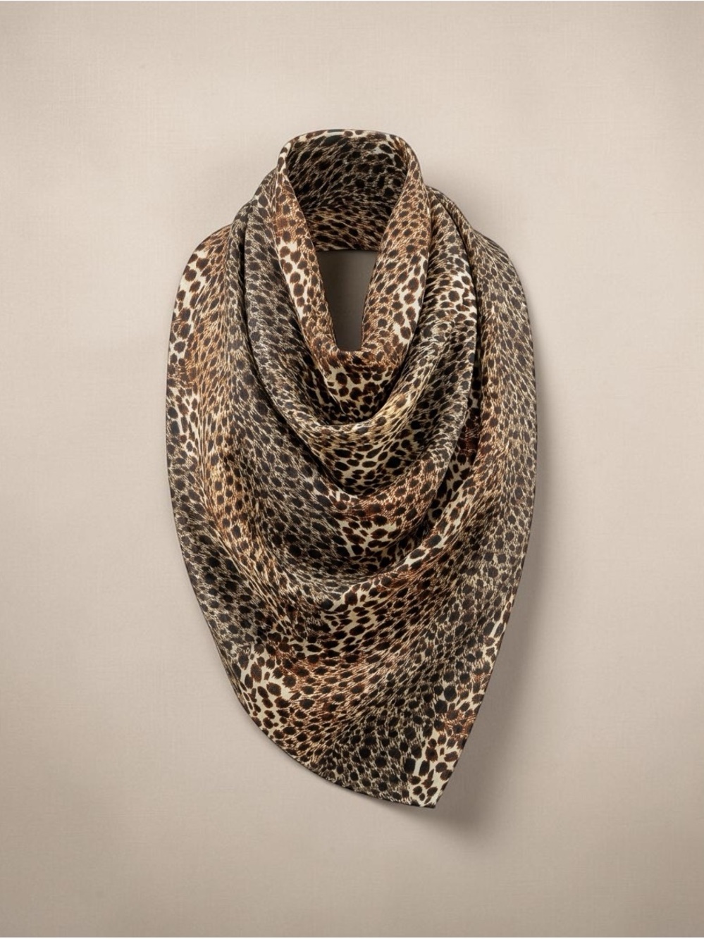 Leopard Print Women's Scarf - Brown Multi